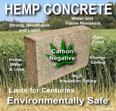 Hemp-lime (hempcrete) From hemp to green building materials