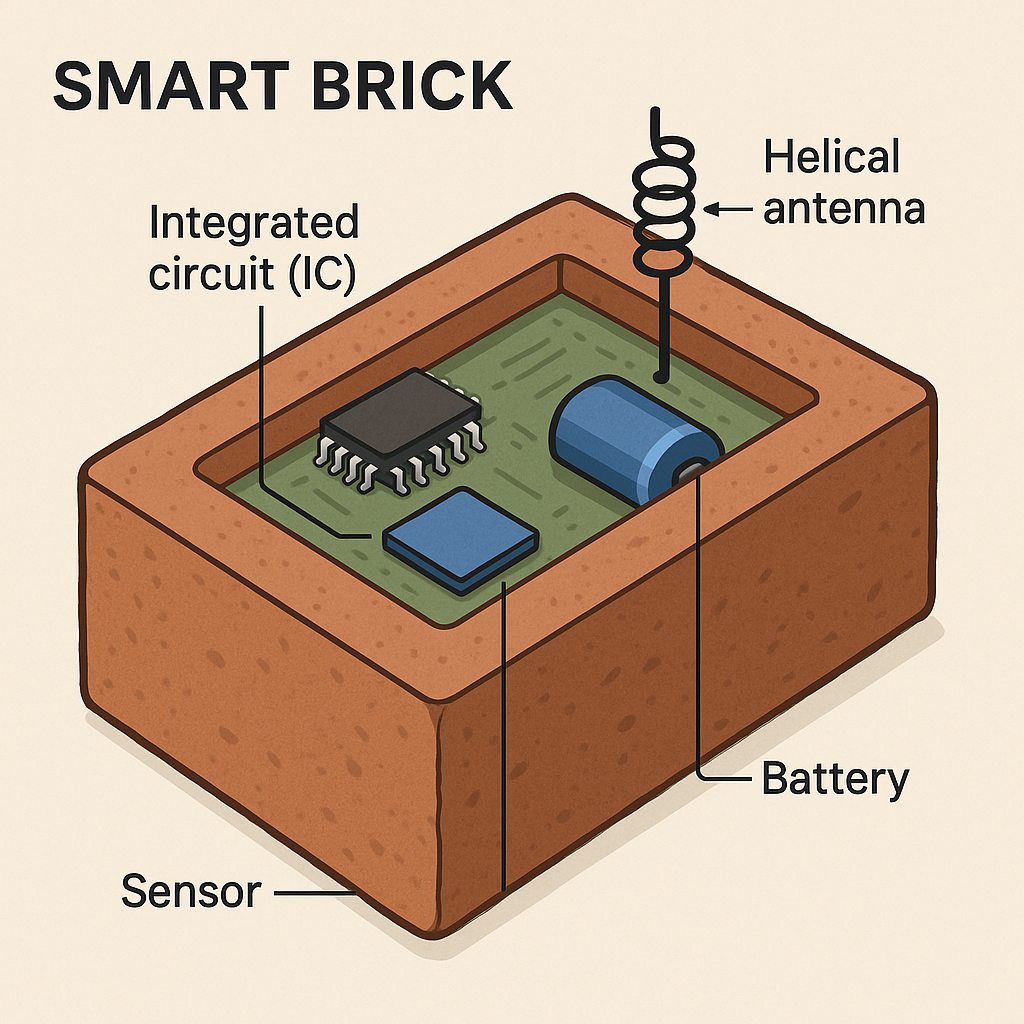 Combining Integrated Circuits and Sensors in Bricks A Smart Architecture Solution