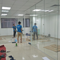 Tempered glass walls