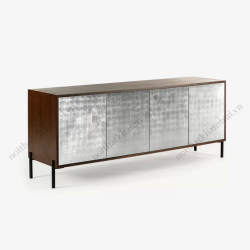 Sparkling Silver Inlaid Cabinet Shelf - K02