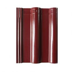 Prime Dominant Maroon Red Glazed Wave Roof Tile