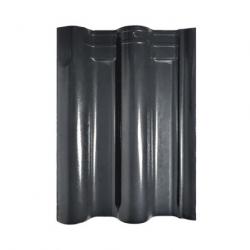 Prime Modern Charcoal Grey Glazed Wave Roof Tile