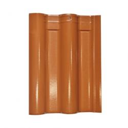 Prime Stylish Orange Red Glazed Wave Roof Tile