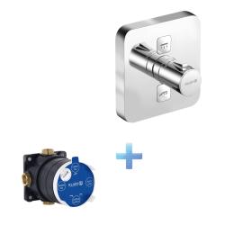 Mặt nạ điều khiển nhiệt độ 389110538 và chuyển hướng sen âm tường KLUDI PUSH