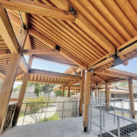 Bamboo beam and structure Greezu